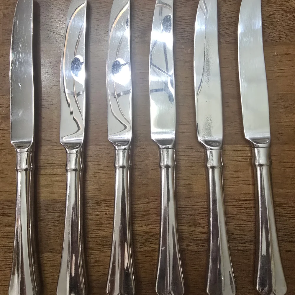 Julliard Dinner Knives Onieda 9.5 Inches Set 6 Stainless Steel Replacements - Picture 2 of 2